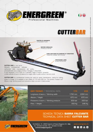 CUTTER BAR – tehnički list