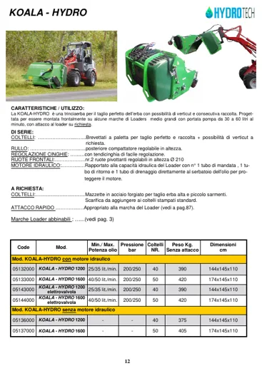 Peruzzo KOALA HYDRO – brošura
